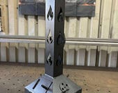 Heavy Duty Steel Chiminea | Flame Cutout Outdoor Patio Heater