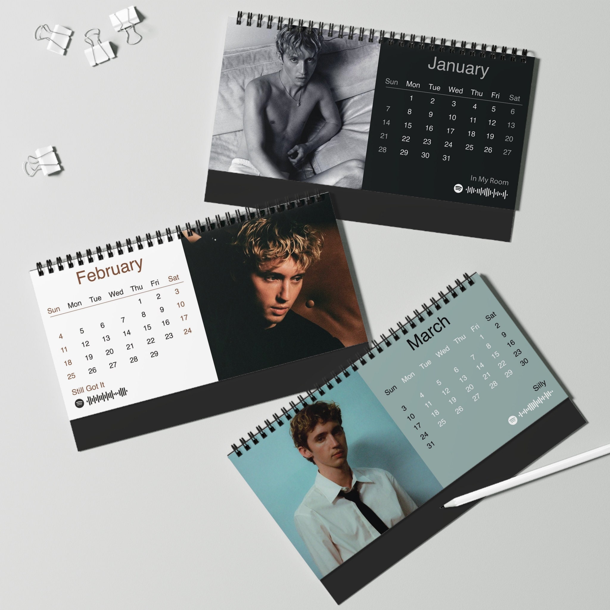 2024 Troye Sivan Desk Calendar 2024 Desk Calendar Troye Sivan sold