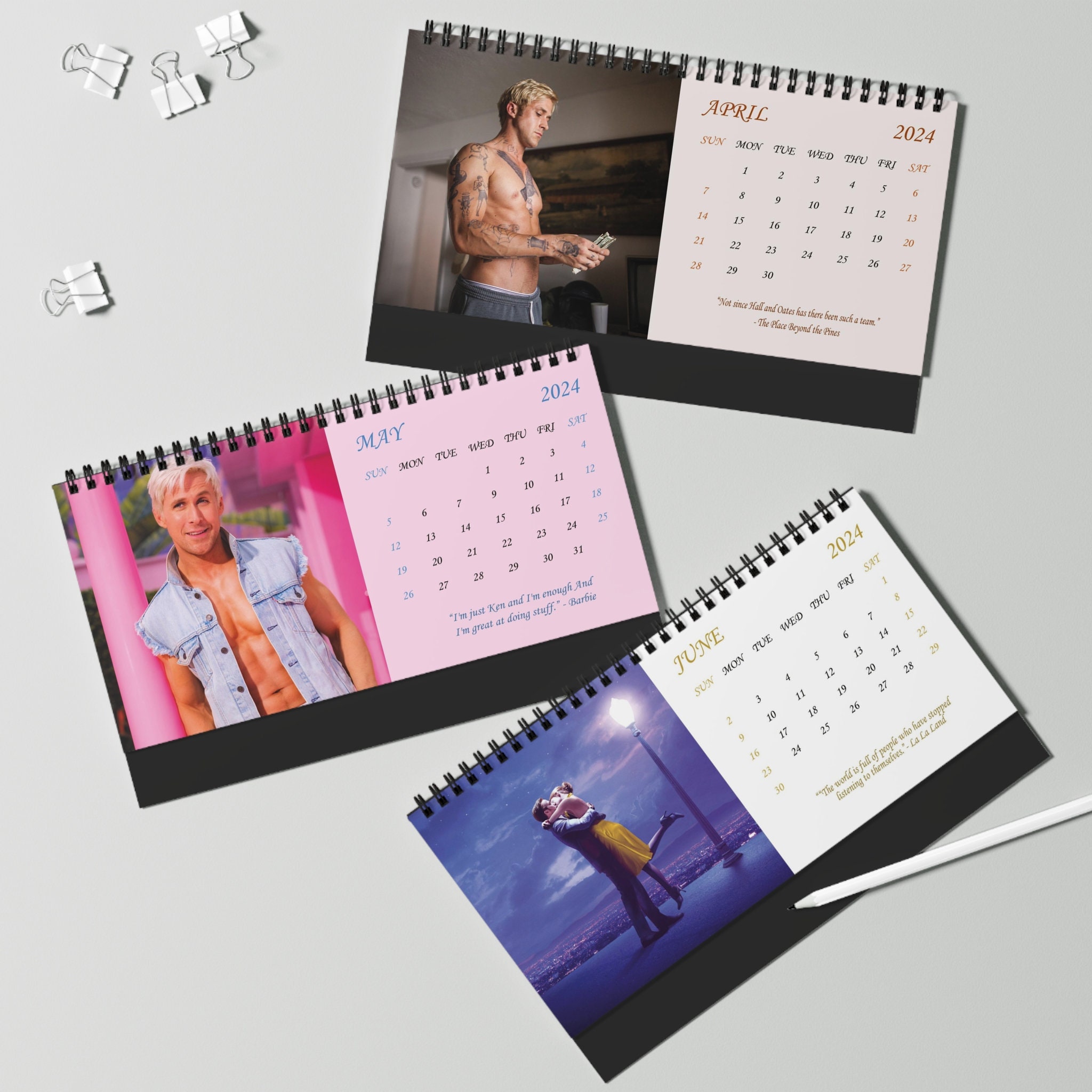 2024 Ryan Gosling Desk Calendar 2024 Desk Calendar sold by Blush