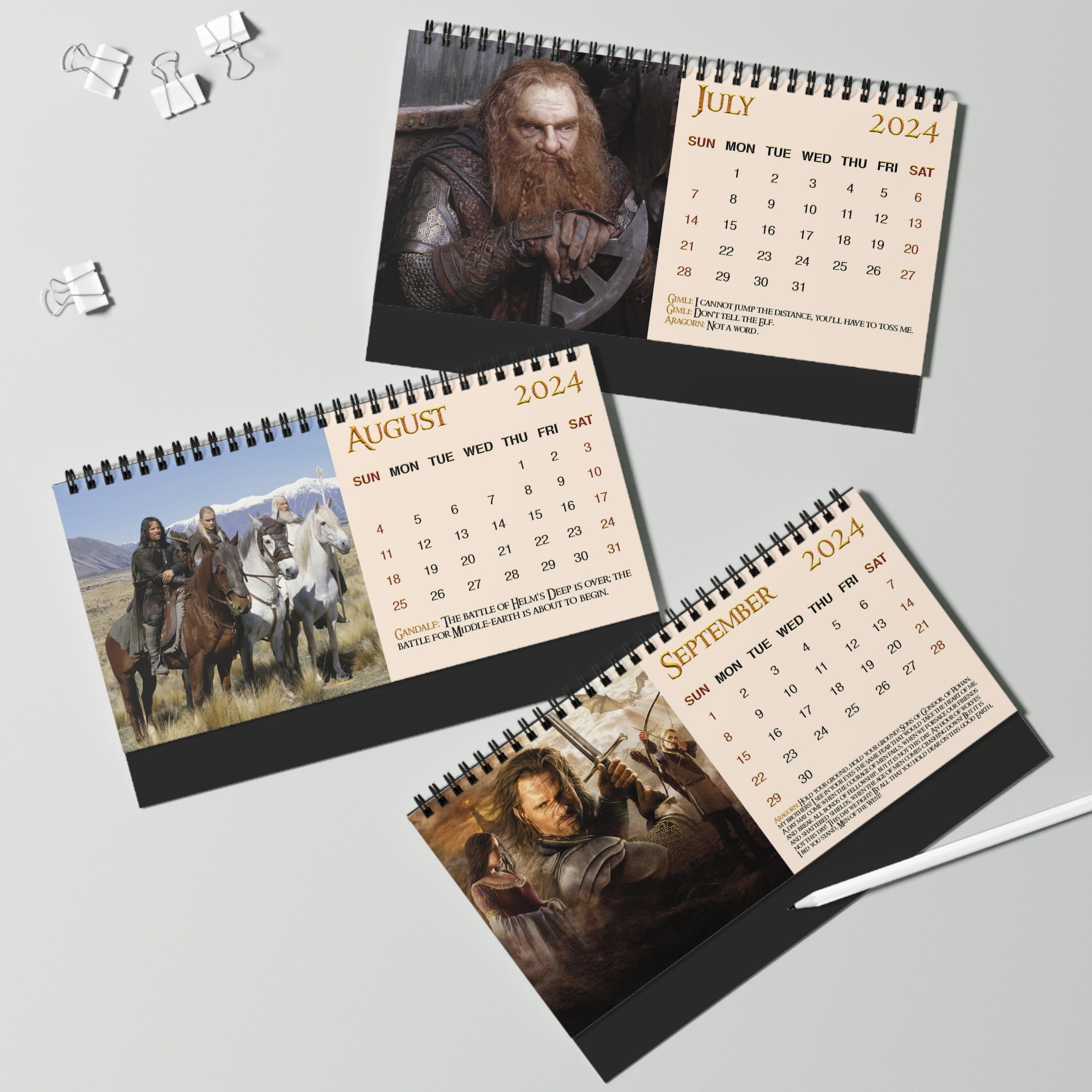 2024 LOTR Desk Calendar 2024 Desk Calendar sold by Elizabeth Clarke