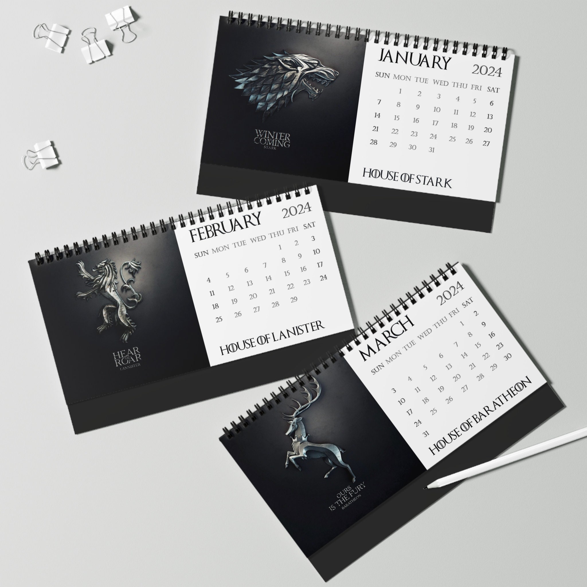 2024 Game of Thrones Desk Calendar 2024 Desk Calendar sold by Koala