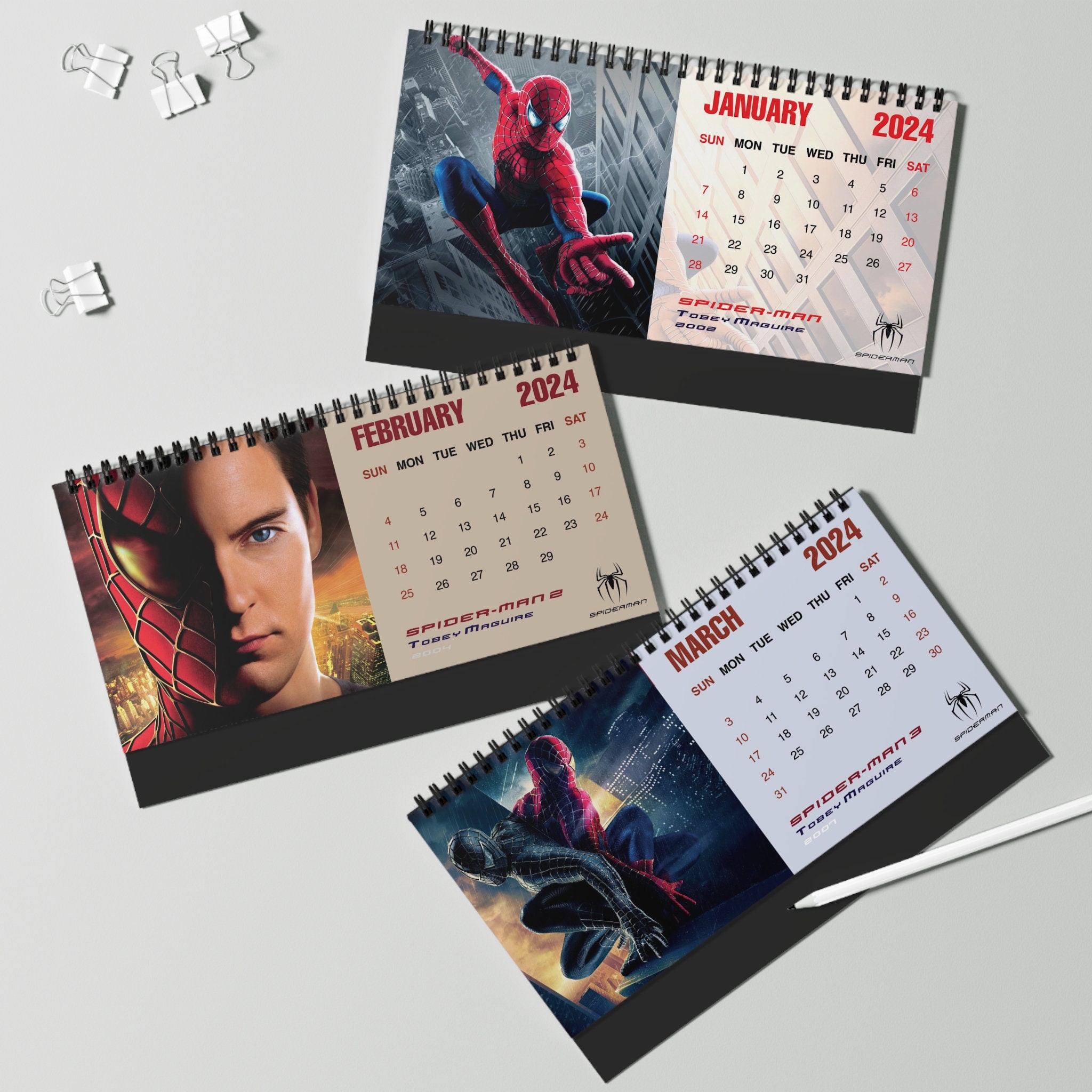 2024 SpiderMan Desk Calendar 2024 Desk Calendar sold by CLEVER