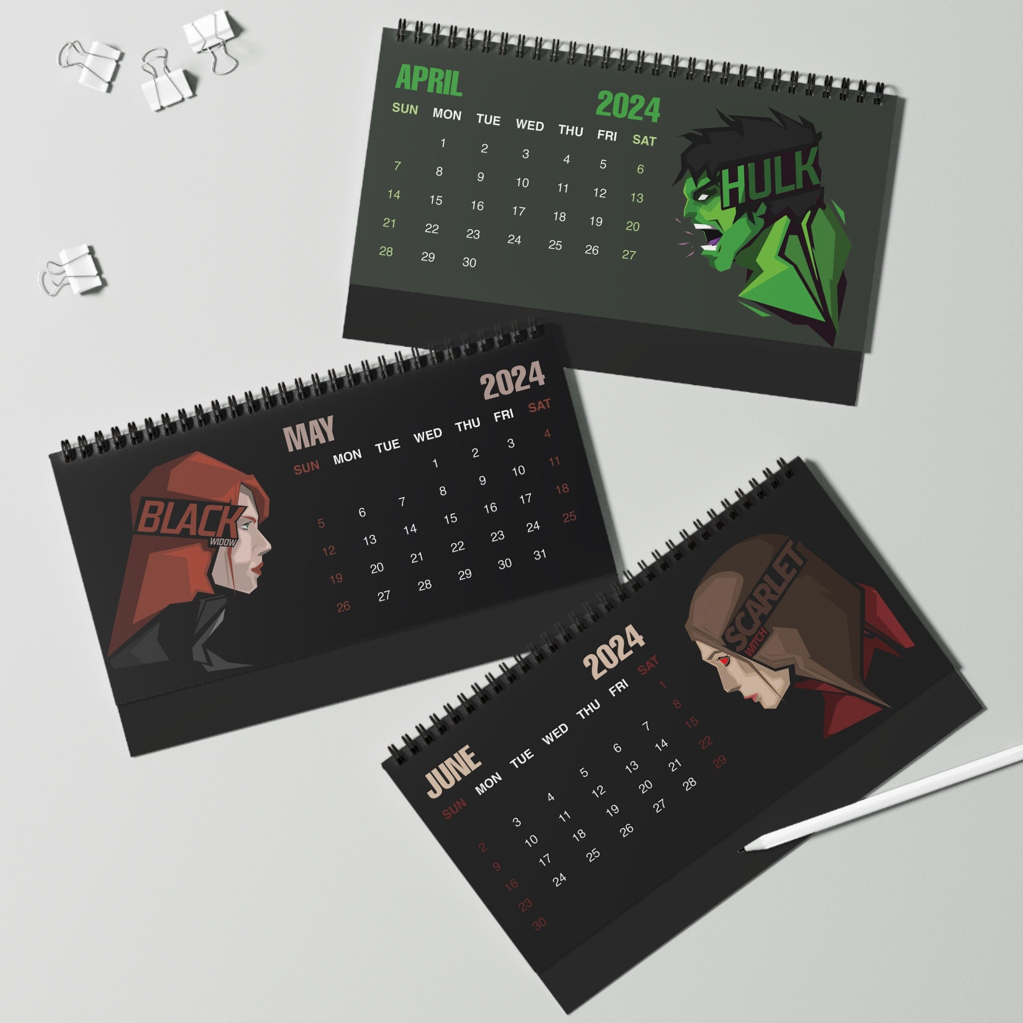 2024 Marvel Desk Calendar 2024 Desk Calendar sold by Donella Shakir
