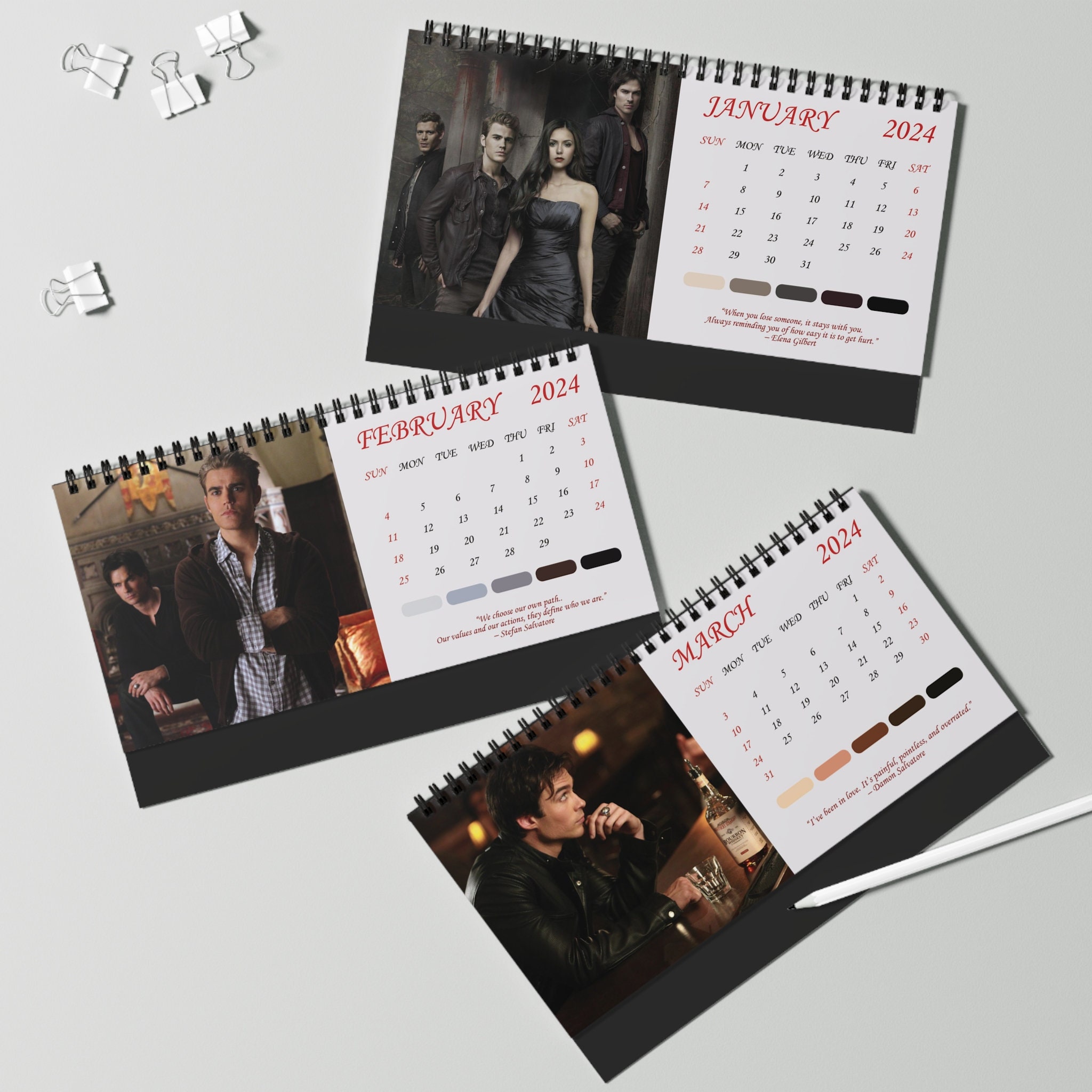 2024 Vampire Diaries Desk Calendar 2024 Desk Calendar sold by Ajay