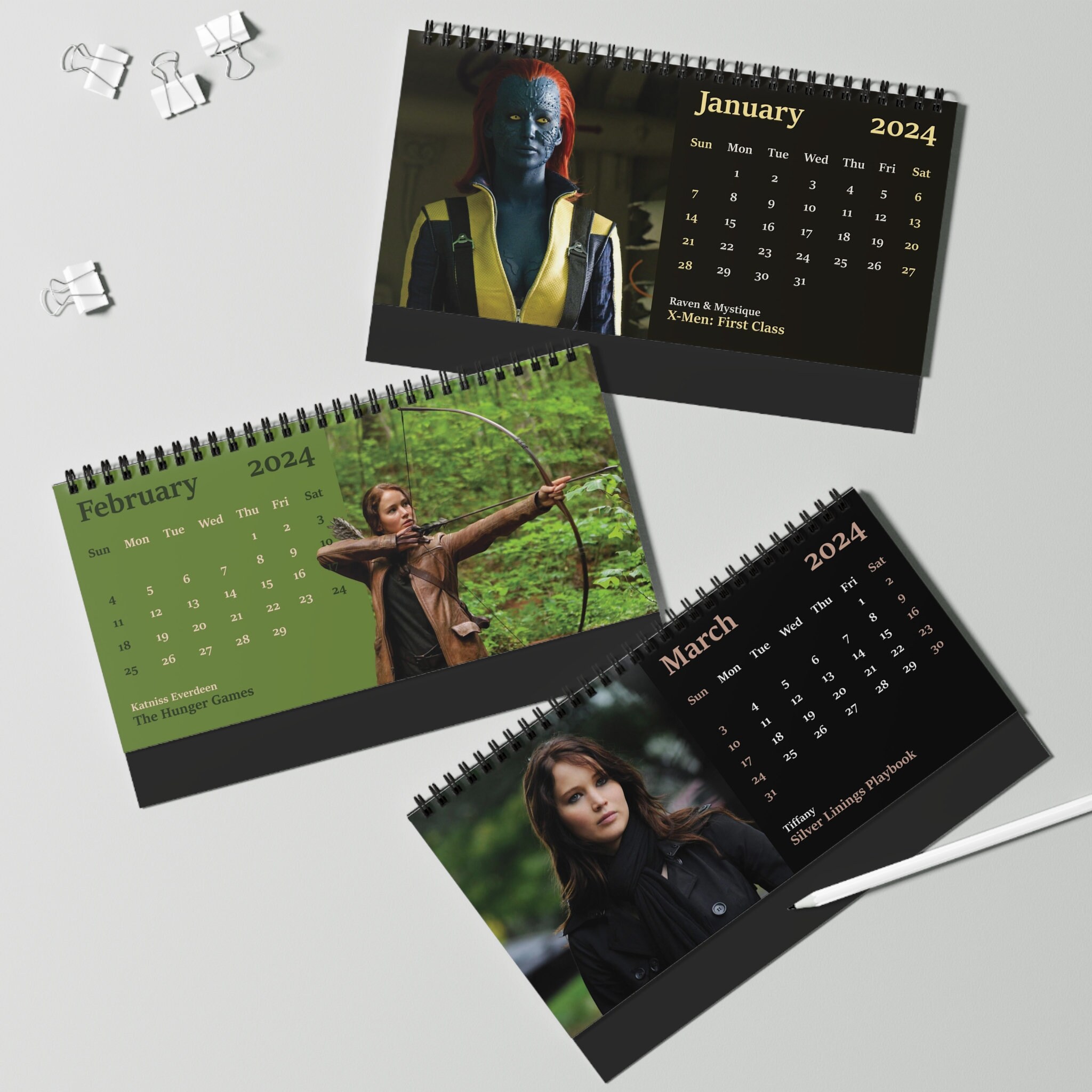 2024 Jennifer Lawrence Desk Calendar 2024 Desk Calendar sold by Kora