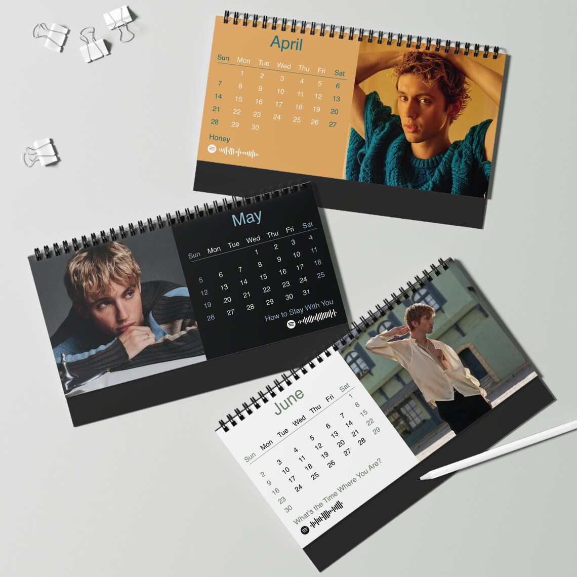 2024 Troye Sivan Desk Calendar 2024 Desk Calendar Troye Etsy Canada