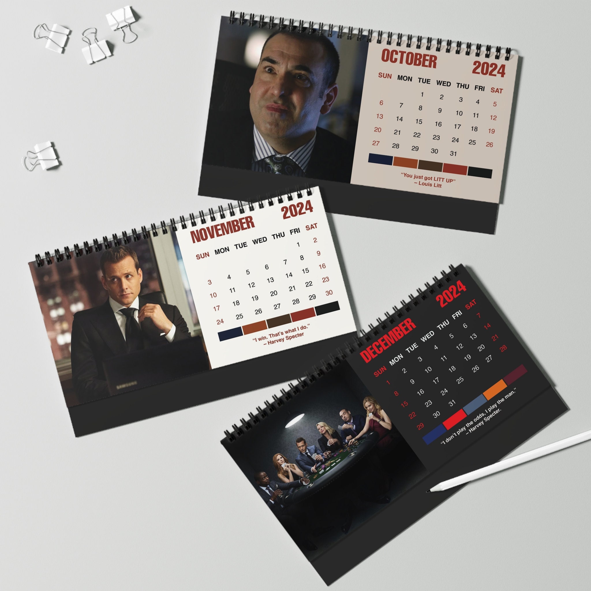 2024 Suits Desk Calendar 2024 Desk Calendar sold by Danny Williams