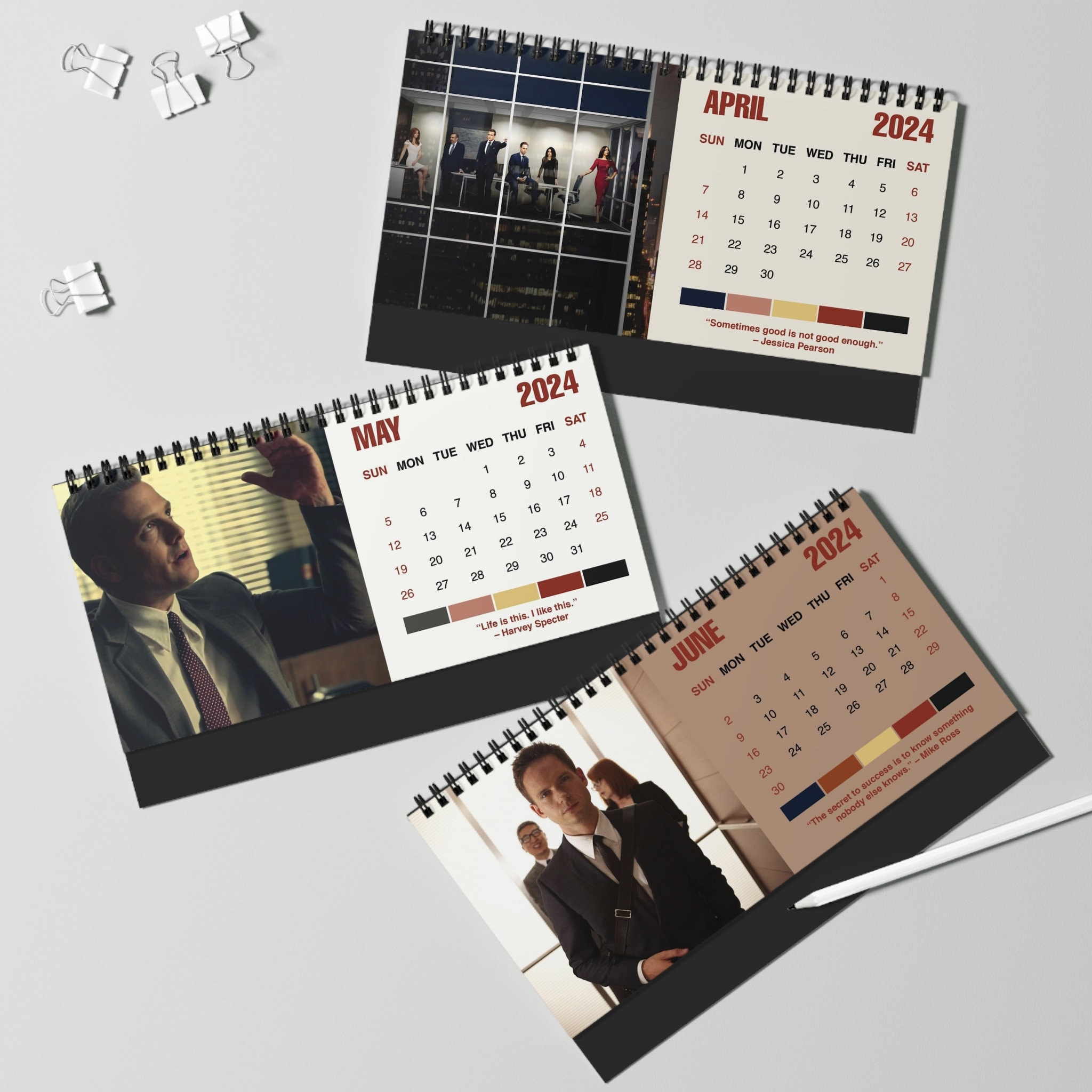 2024 Suits Desk Calendar 2024 Desk Calendar sold by Danny Williams