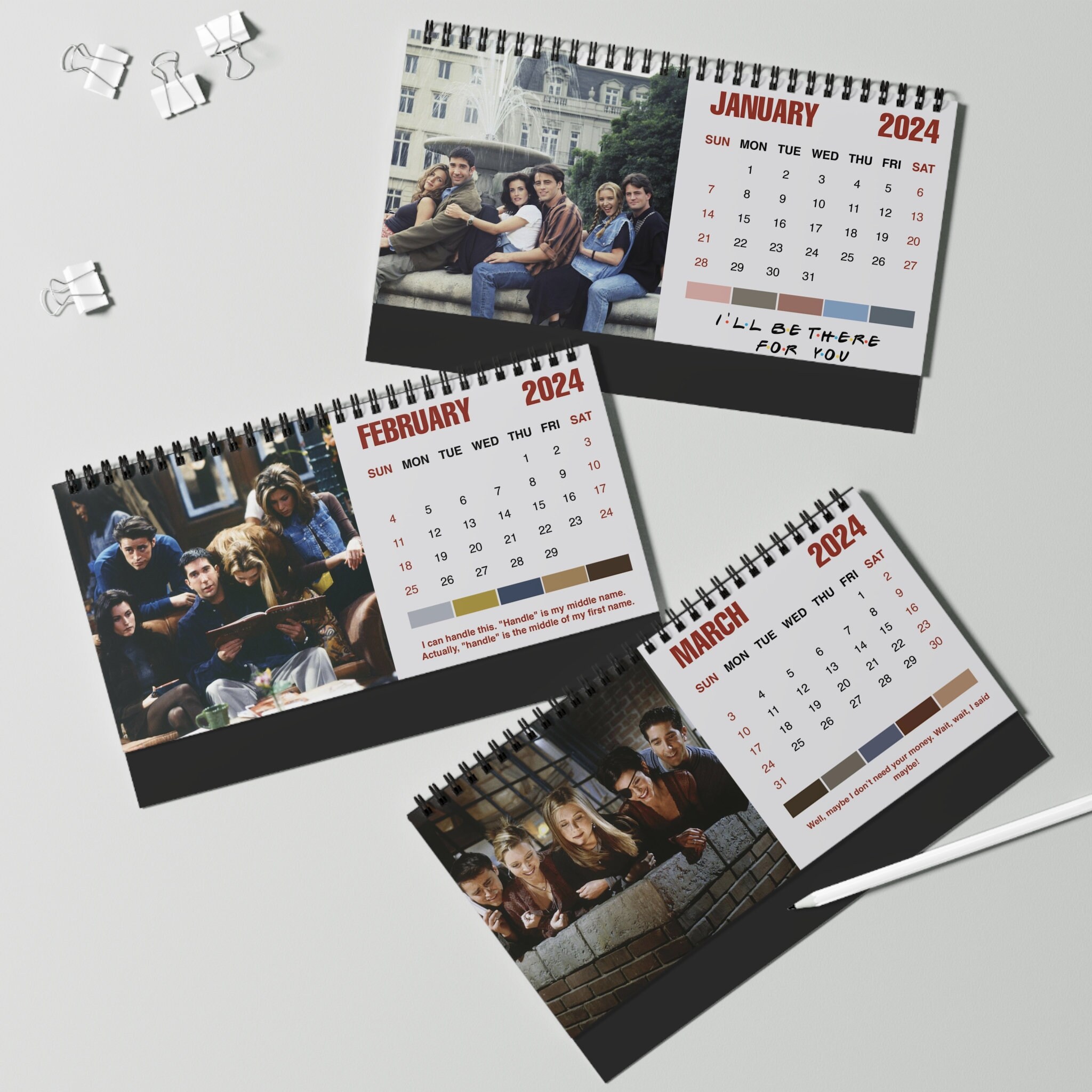 2025 Friends Desk Calendar 2025 Desk Calendar Friends TV Show sold
