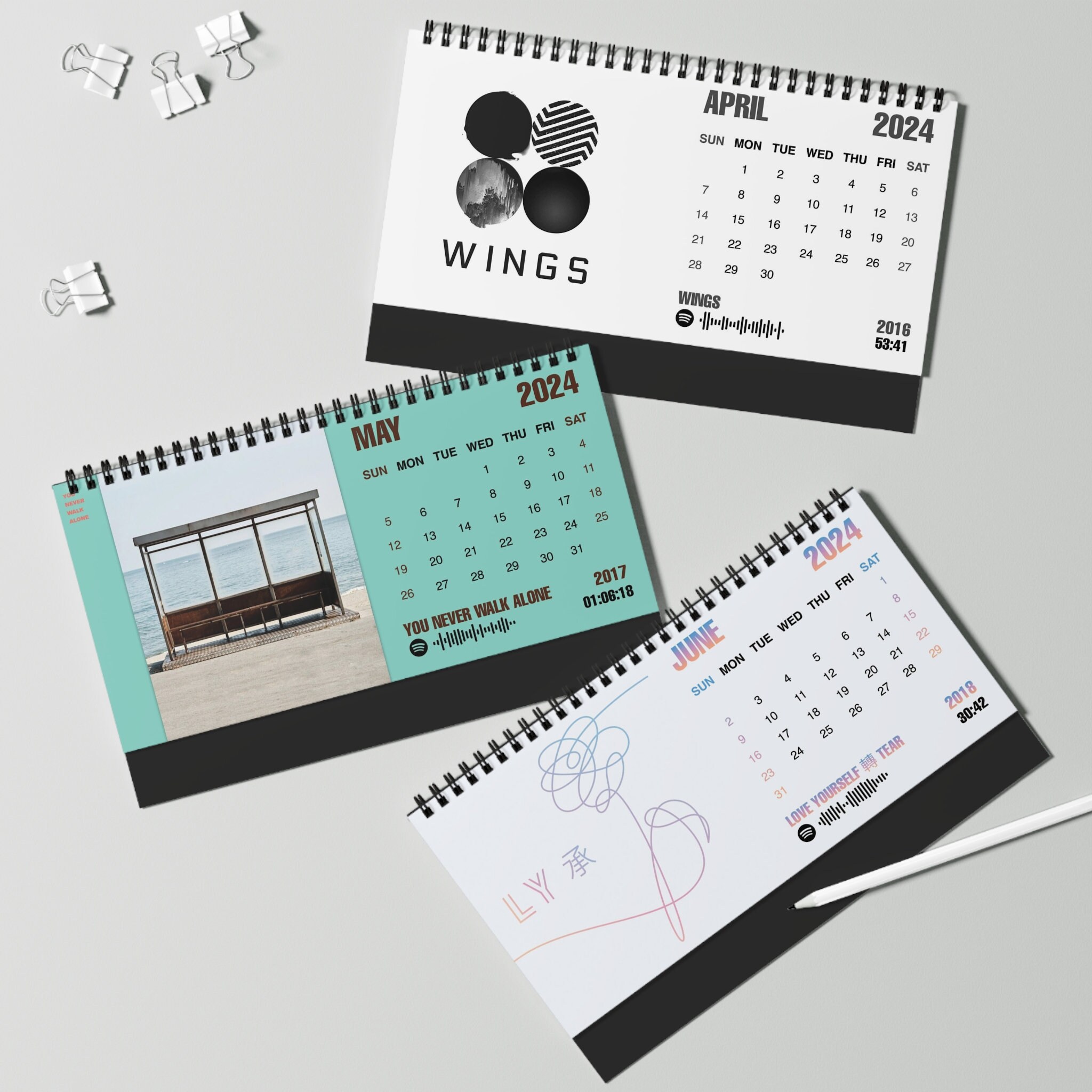 2024 BTS Desk Calendar | 2024 Desk Calendar | BTS | 2024 Calendar sold