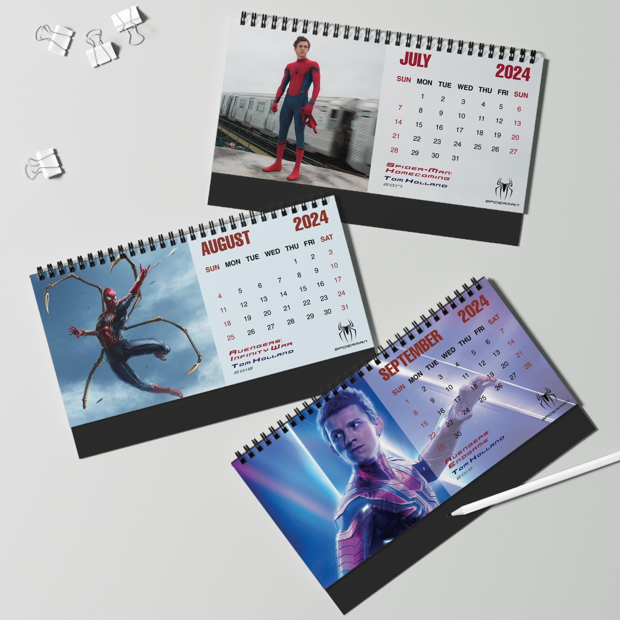 2024 SpiderMan Desk Calendar 2024 Desk Calendar sold by CLEVER