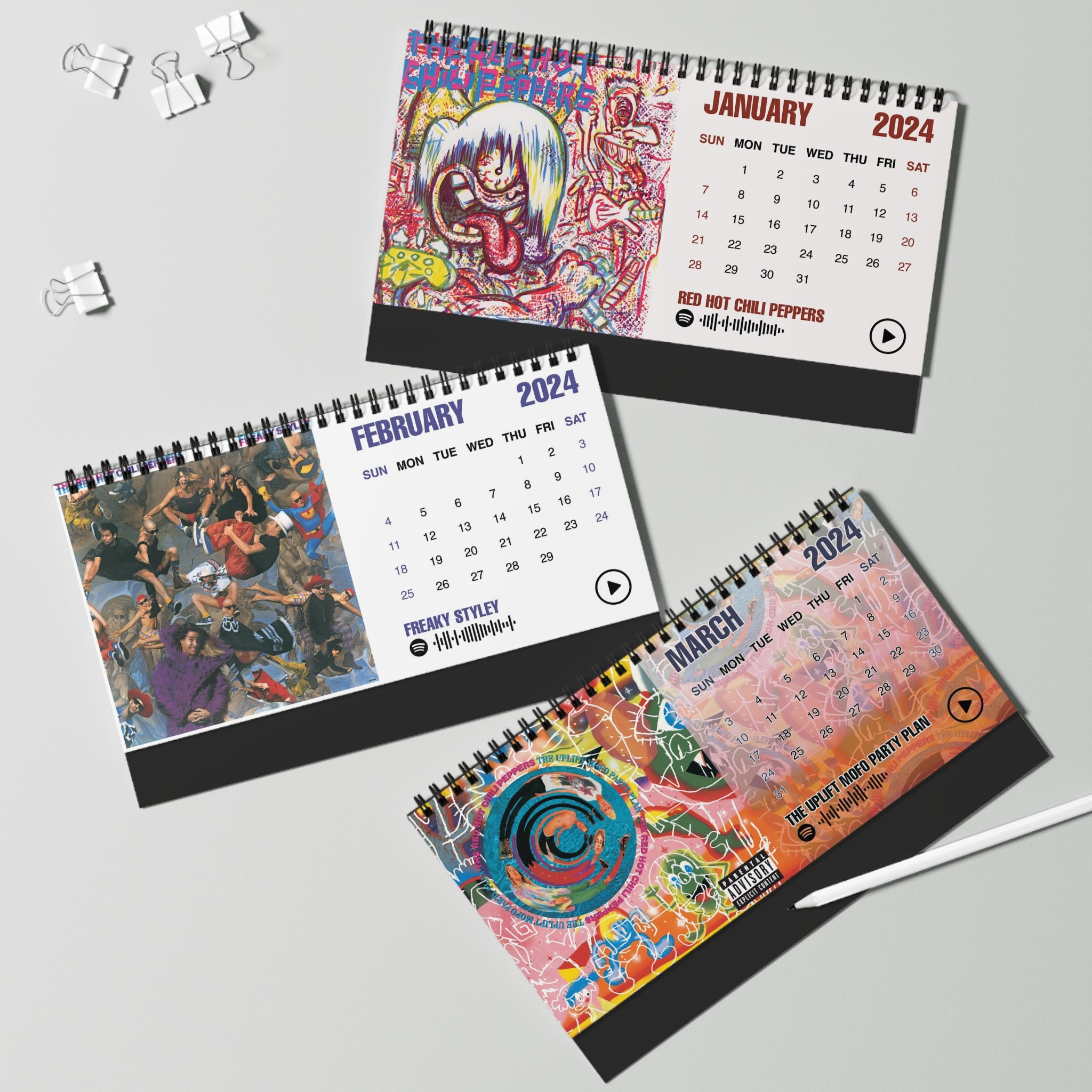 2024 Red Hot Chili Peppers Desk Calendar sold by Composition Jemmy