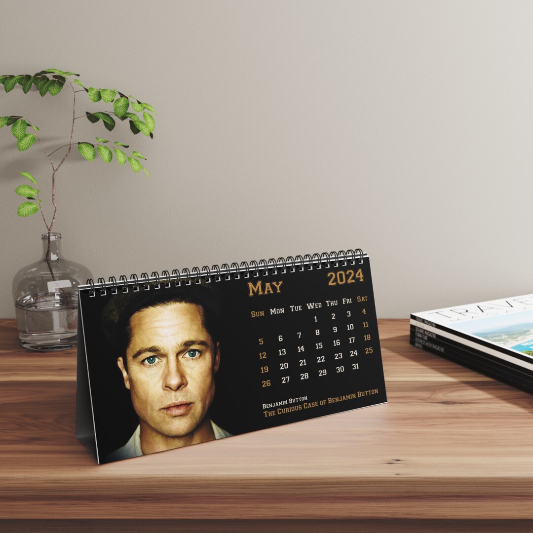 2024 Brad Pitt Desk Calendar 2024 Desk Calendar Brad Pitt Etsy Australia
