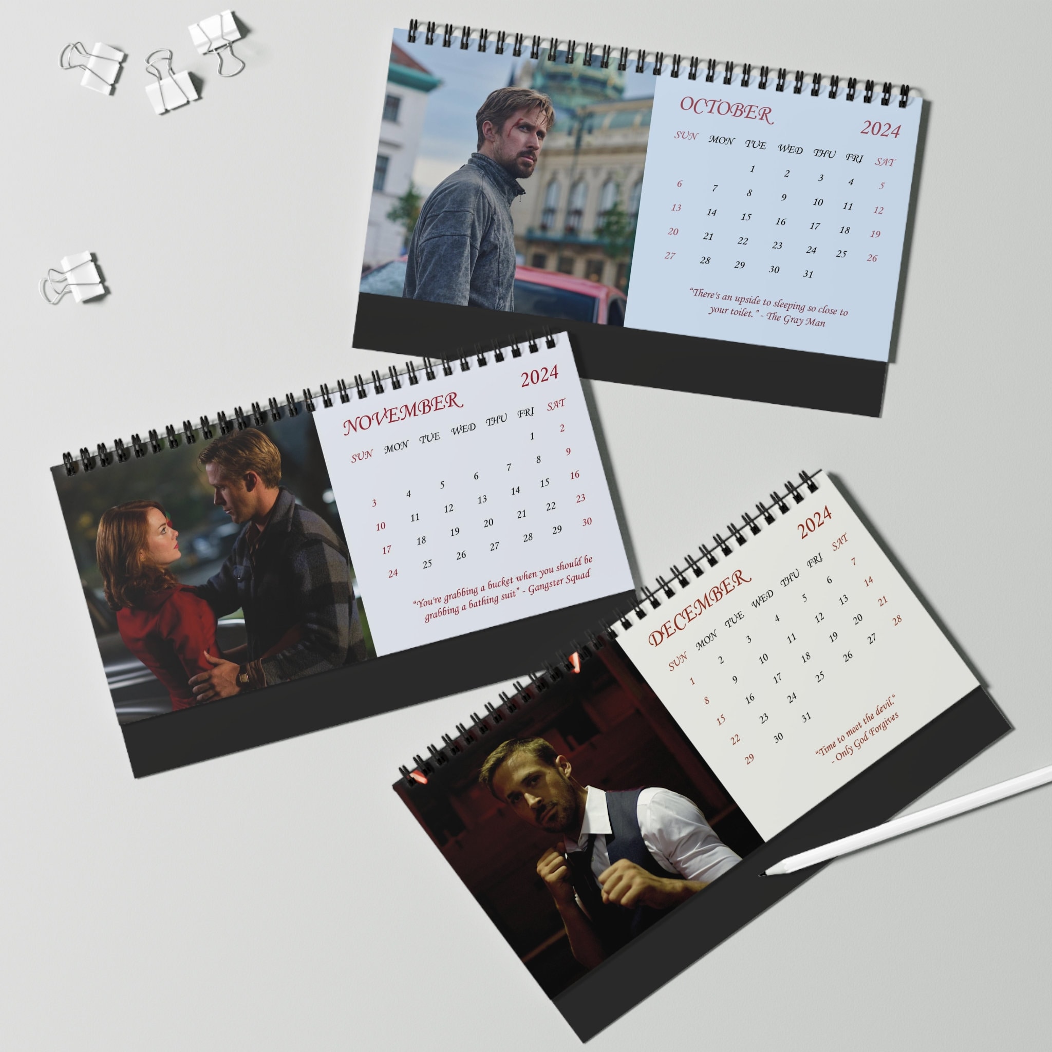 2024 Ryan Gosling Desk Calendar 2024 Desk Calendar sold by Blush