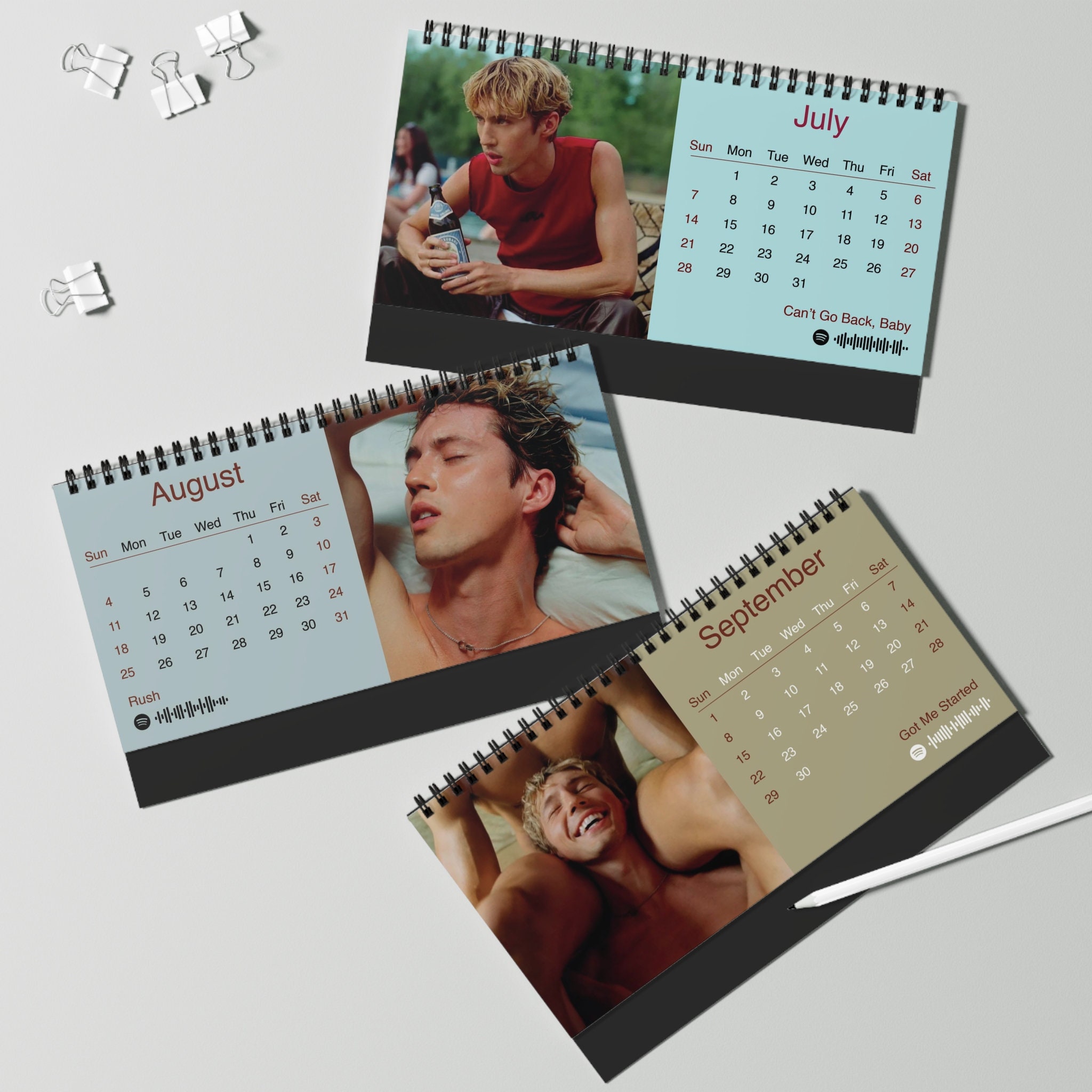 2024 Troye Sivan Desk Calendar 2024 Desk Calendar Troye Sivan sold