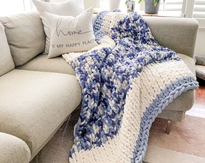 Handmade Soft Chunky Knit Blanket
