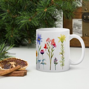 Flowers Mug, Wildflowers Coffee Mug, Nature Mug, Flower Lover Gift, Coffee Mug, Gift mug