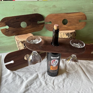 Wine Bottle and Glass Caddy