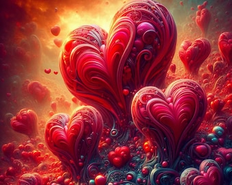 Cuori di San Valentino con intelligenza artificiale