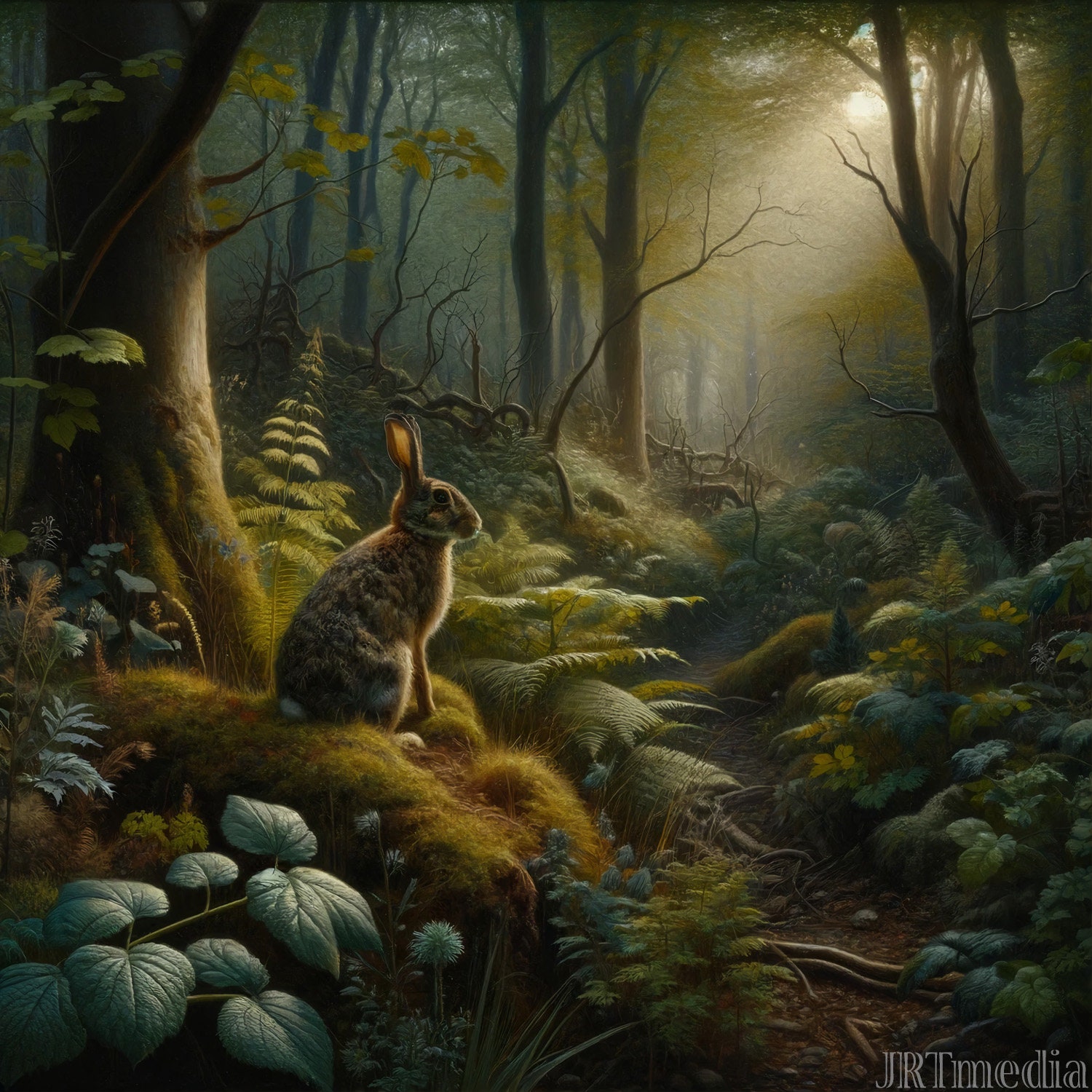 A.I. Rabbit in a Forest - Etsy