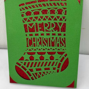 Personalised Custom Christmas Stocking Card