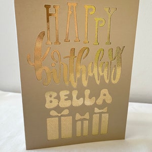 Personalised Large Custom Name Greeting Card - Birthday card