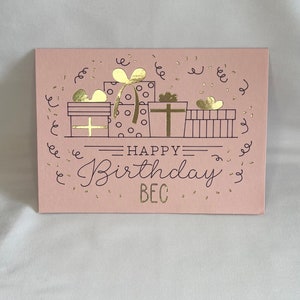Personalised Custom Name Greeting Card - Birthday card/Present Card