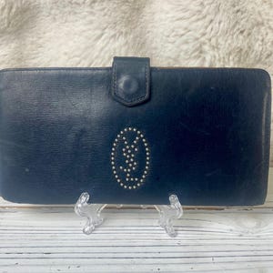 Vintage des années 70 YSL Yves Saint Laurent Ultra Slim Bill Cash Wallet en cuir Rare