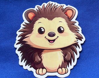 Schattige egelsticker – schattige vinylsticker met bosdieren voor laptops, tijdschriften, waterflessen en meer