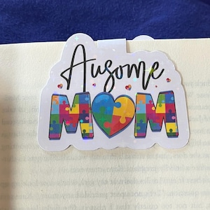 Ausome mom - magnetic bookmark