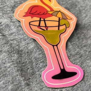 Flamingo Margarita Tropical Aufkleber