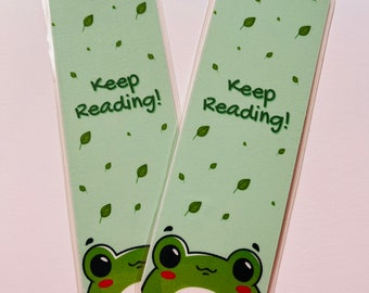 Keep reading frog bookmark