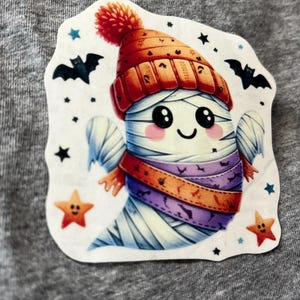 Cute Cozy Mummy Sticker – Adorably Spooky Halloween Vibes