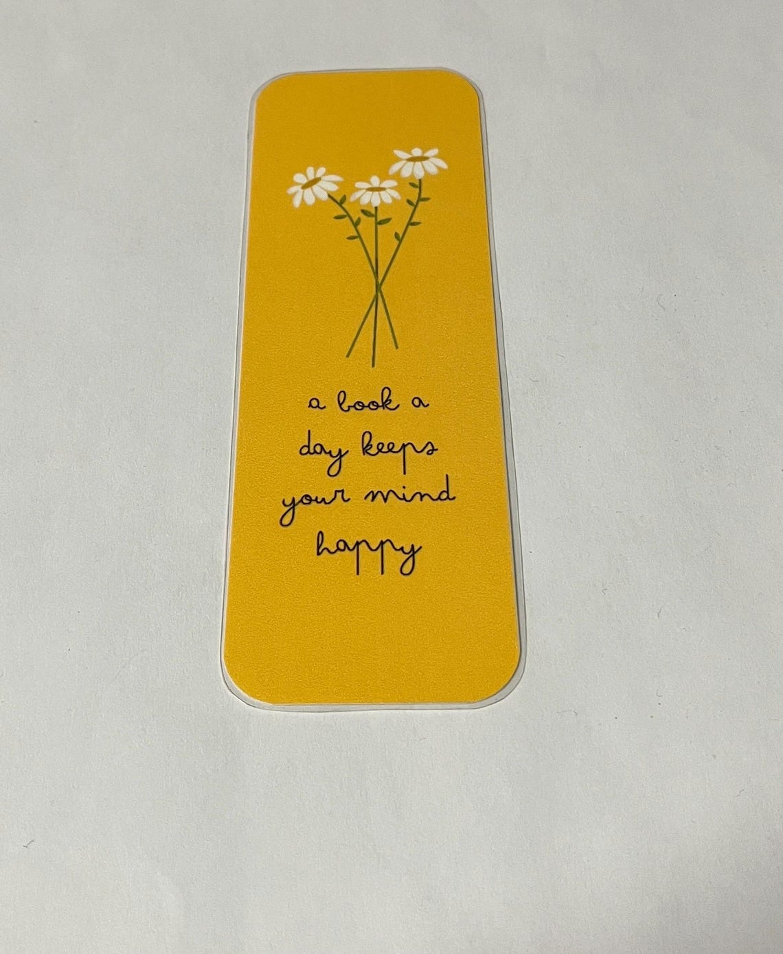 Yellow Floral Bookmark –