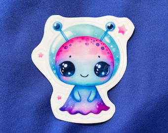 Baby girl alien glow in the dark sticker