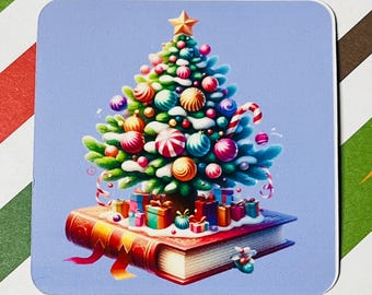 Imán con forma de árbol de cuentos festivos: ¡alegría navideña para tu refrigerador!