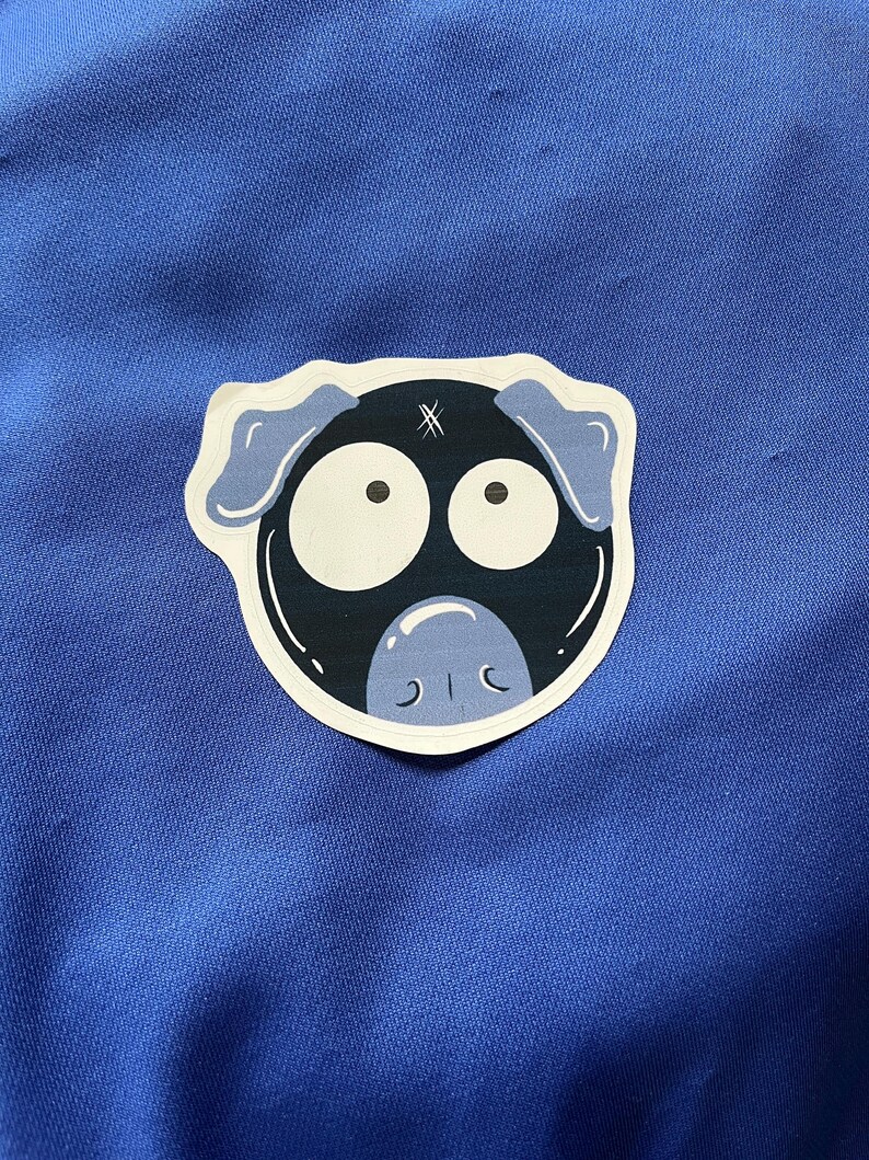 Goofy Dog Face Sticker – Cute and Funny Pup Decal for Laptops, Water ...