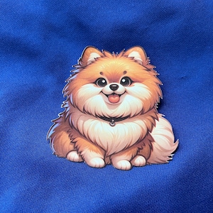 Adesivo soffice Pomerania: cucciolo carino e coccoloso per gli amanti dei cani!