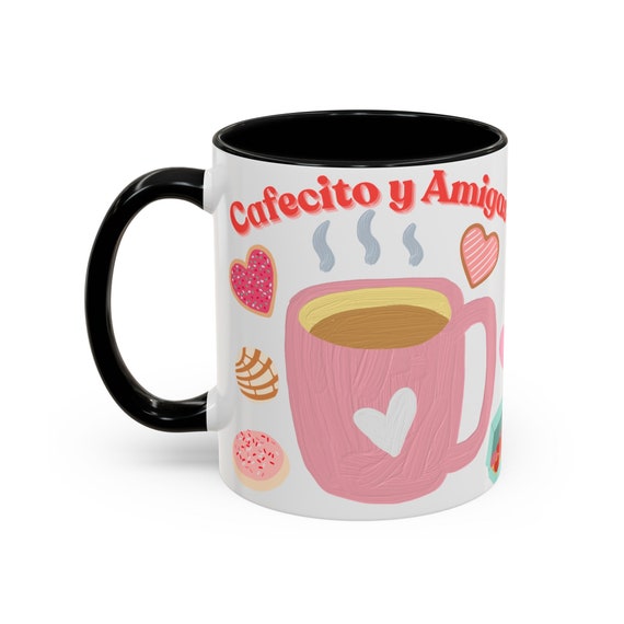 Cafecito y Amigas Becher, Latein Becher, Mexikanischer Becher, Hispanic Geschenk, Spanisch, Geschenk für Freund, Amigas, Latein, Latein