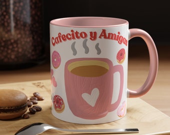 Kubek Cafecito y Amigas, Kubek Latina, Prezent Hiszpański, Kubek Latin, Kubek Meksykański, Hiszpański, Prezent dla Przyjaciela, Amigas, Latynos, Latynosi