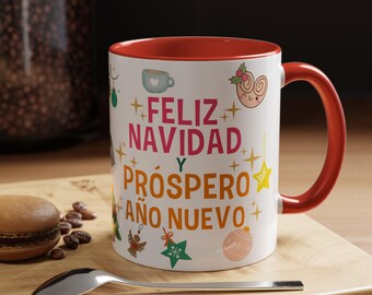 Feliz Navidad Coffee cup, Christmas Gift, Regalo de Navidad, Hispanic Gift, Mexico, Spanish, Latinx, Gift for Friend, Sister, Hermana