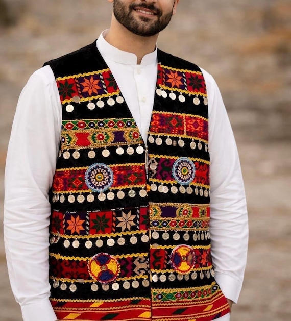 Handmade Afghani Waskat, Afghan Embroidered Vest Size: M and L - Etsy