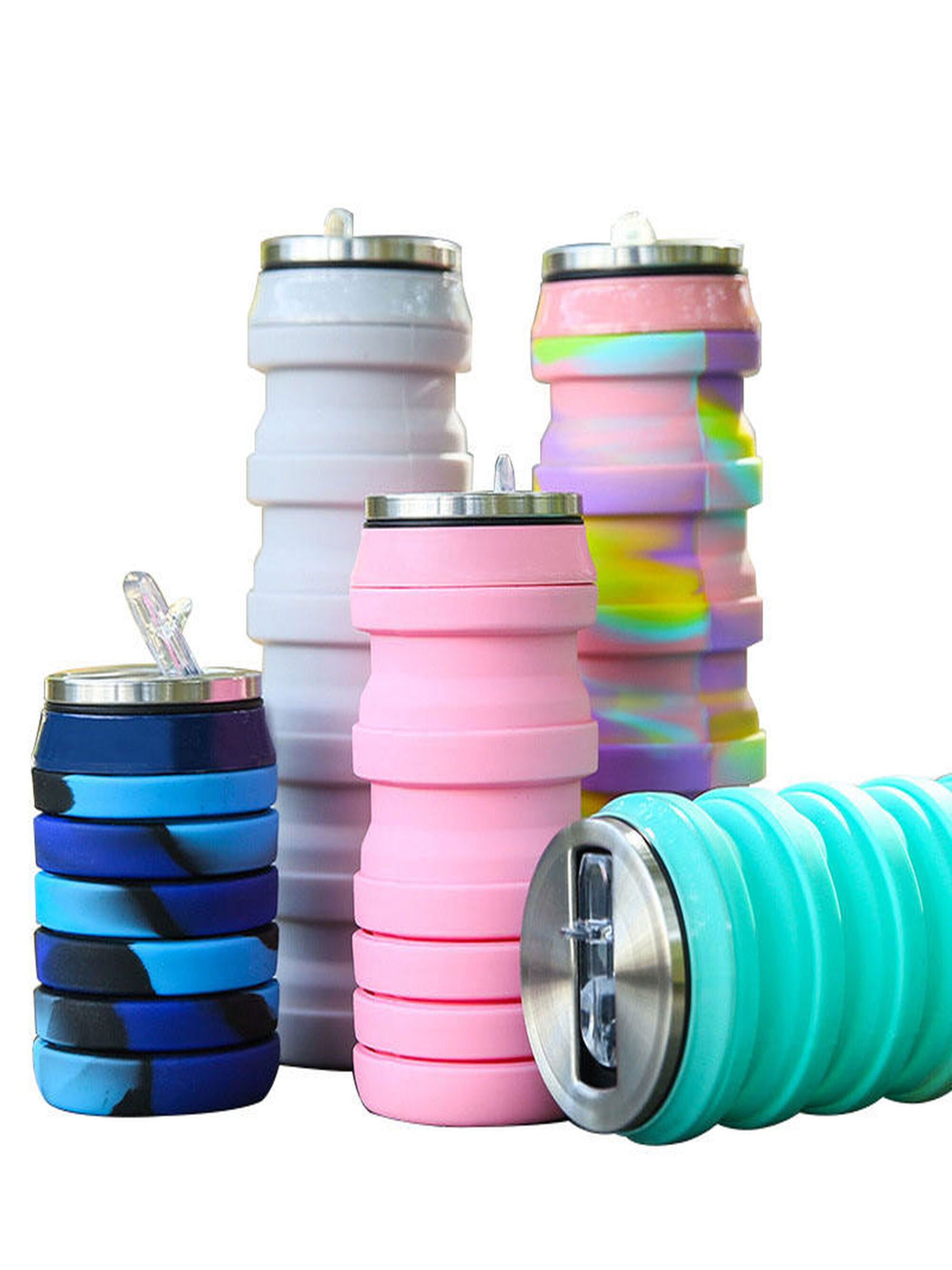 Bottiglia d'acqua in silicone riciclabile