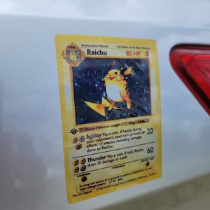 Raichu 1.a edición Holo pegatina transparente sublimada