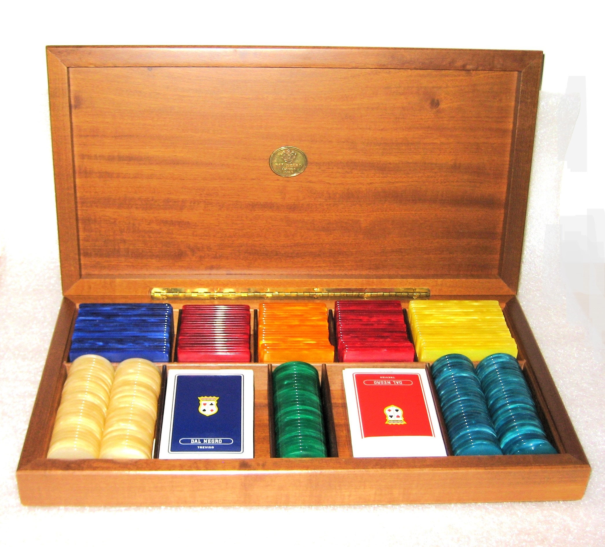 NOS Vintage 1960's Italian Poker Set by Dal Negro. Pokerblack Jack