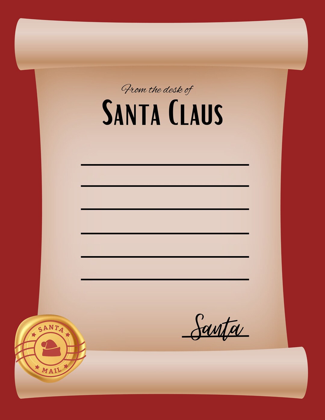 Letters From Santa Printable - Etsy