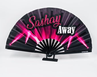 Sashay Away Fan - Drag Clack Rave Bamboo Hand Fan