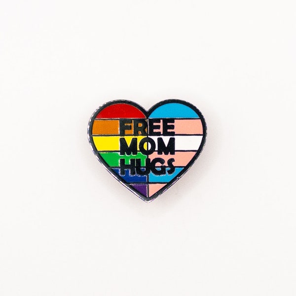 Free Mom Hugs Pin - LGBTQ Mom Pride Enamel Pin