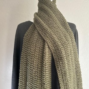 Men&#39;s Handmade Knit Scarf, Traditional Men&#39;s Scarf, Men&#39;s Accessory, 70&quot; Long X 8&quot; Wide, Valentine&#39;s Day Gift, Birthday Gift, Christmas Gift