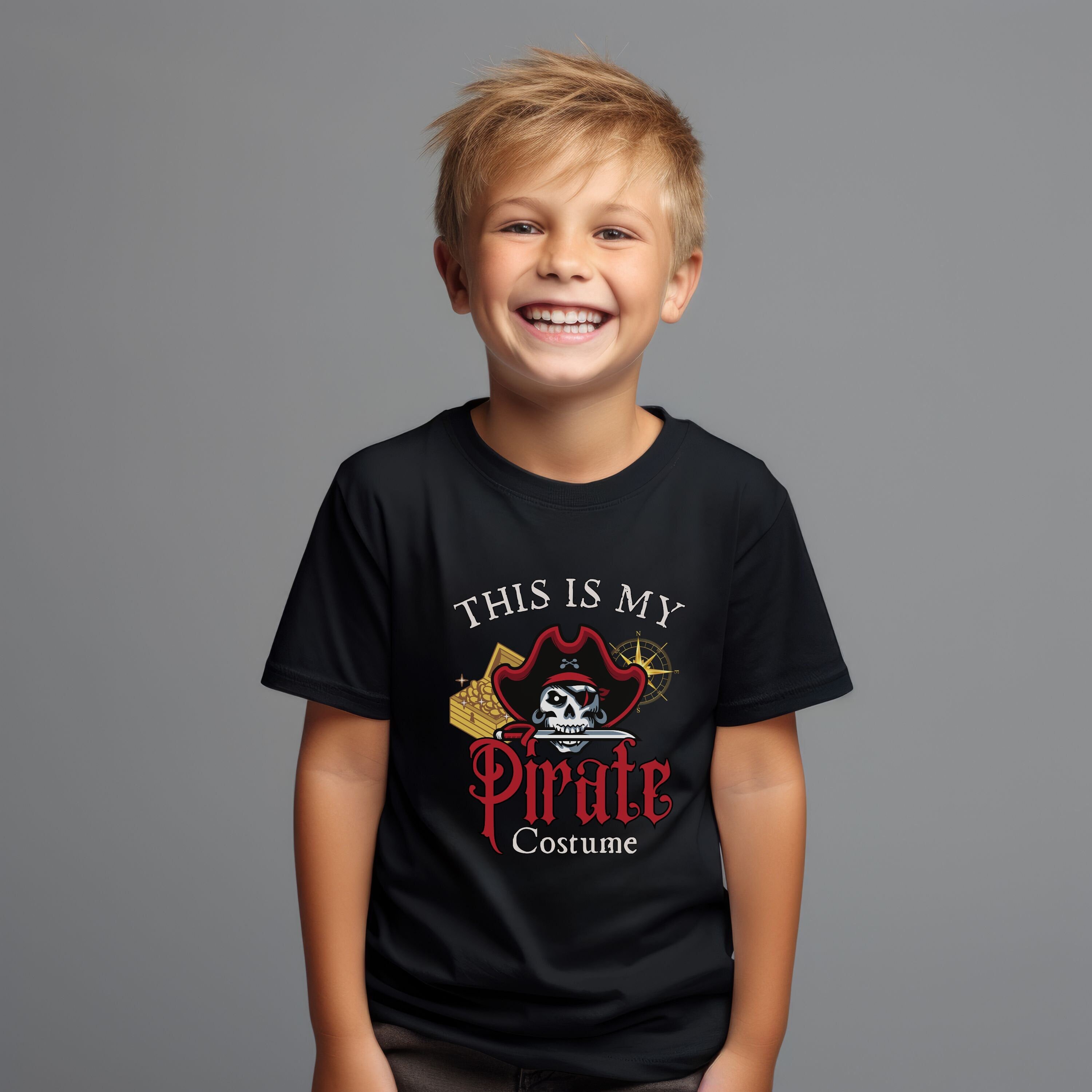 Kids Pirate Halloween Tee, Pirate Themed Tee, Halloween Costume T-Shirt, Boys T-Shirt, Halloween Party, Halloween 2024